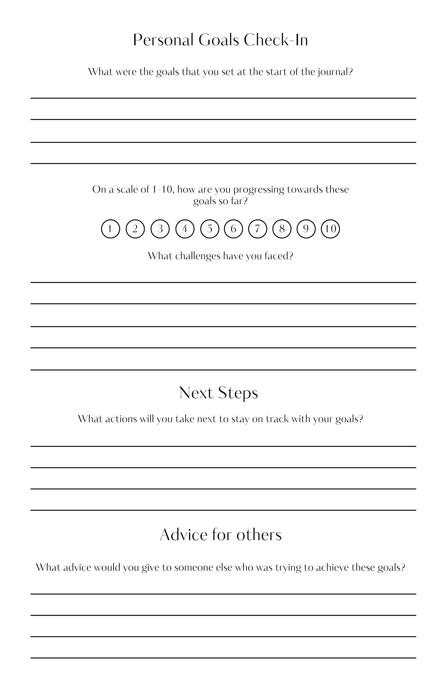 Photo of the goals check in