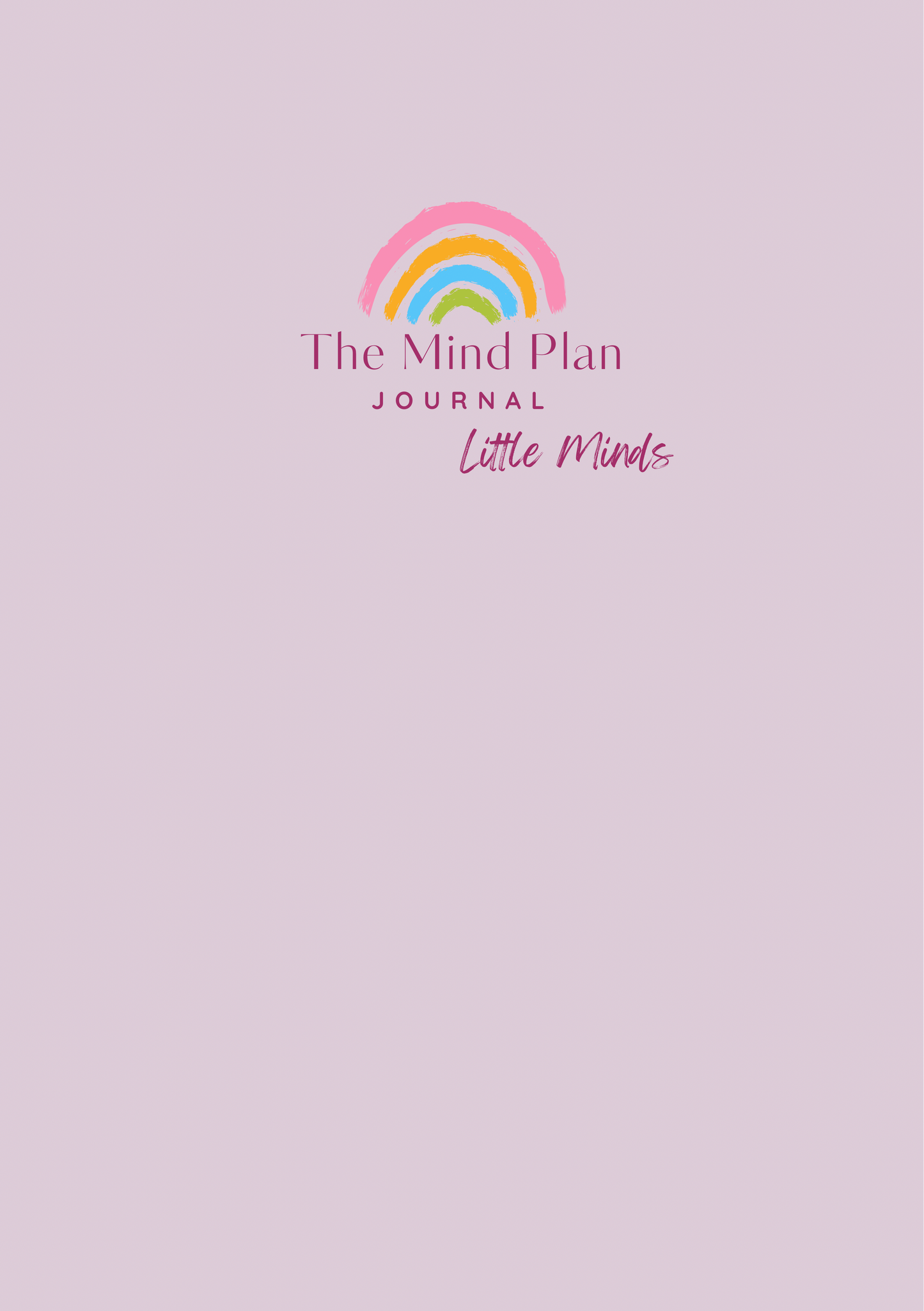 Pink cover of The Mind Plan Journal Little Minds photographed flat against a neutral background