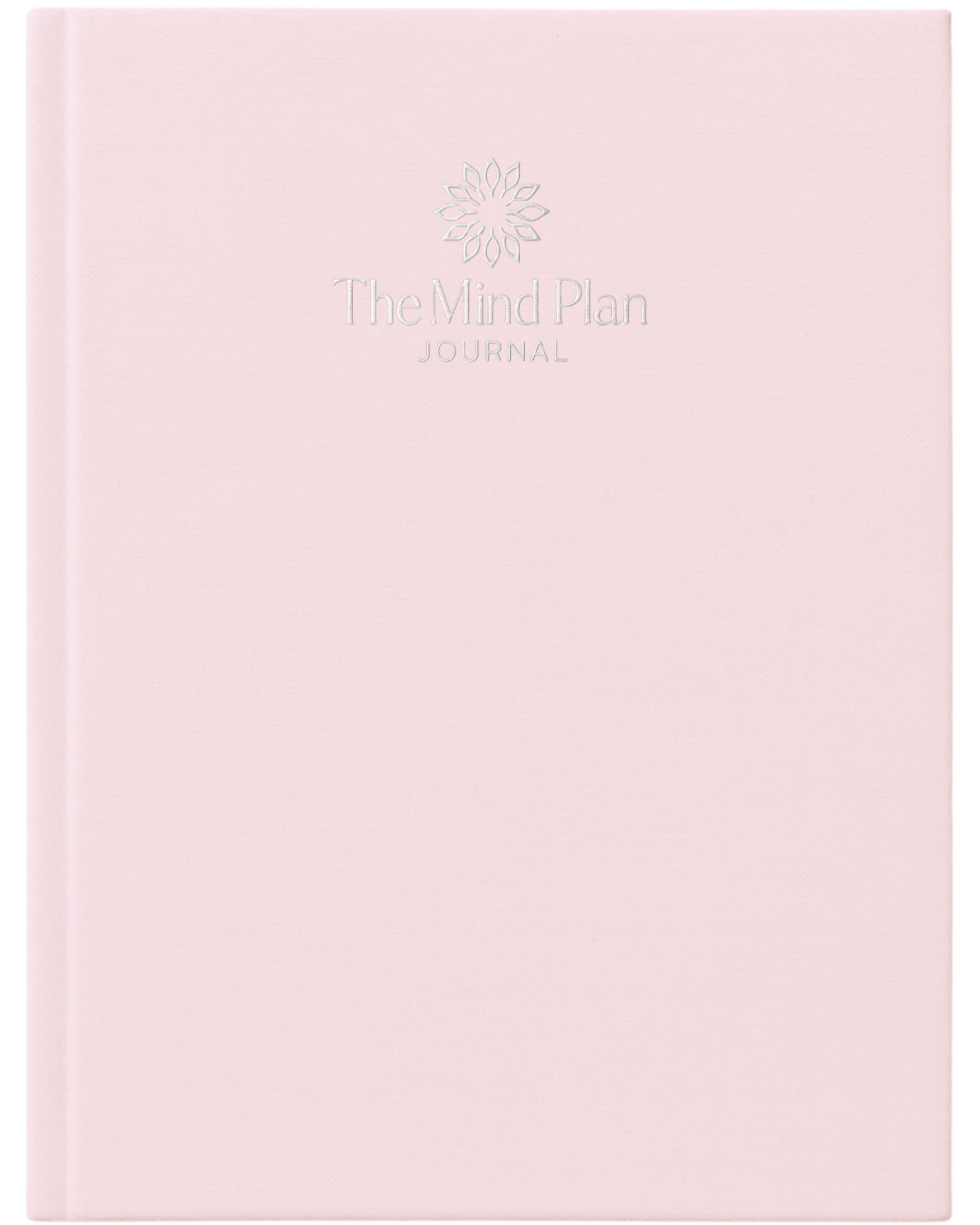 Front cover of pink linen journal