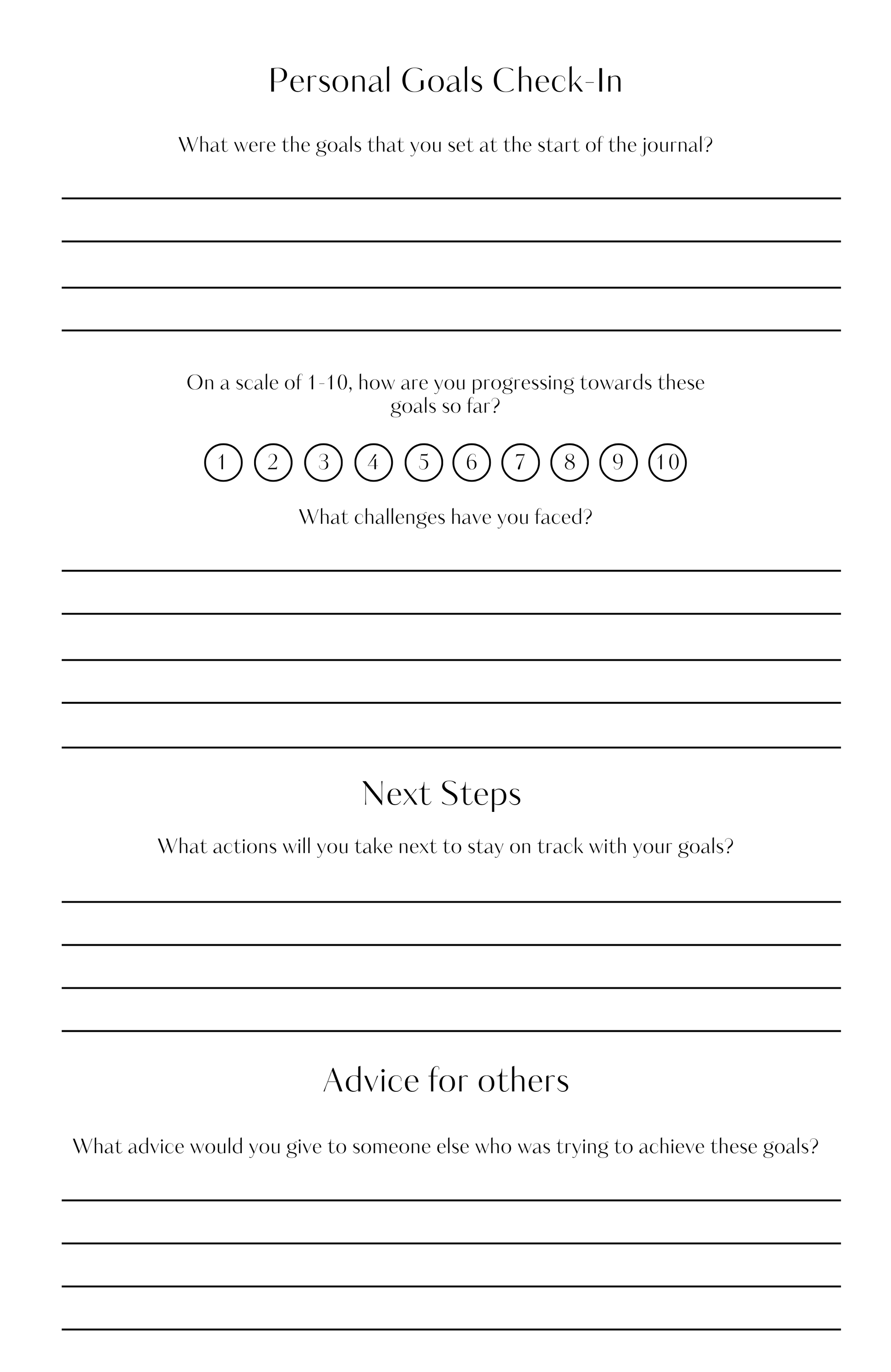 Photo of the goals check in