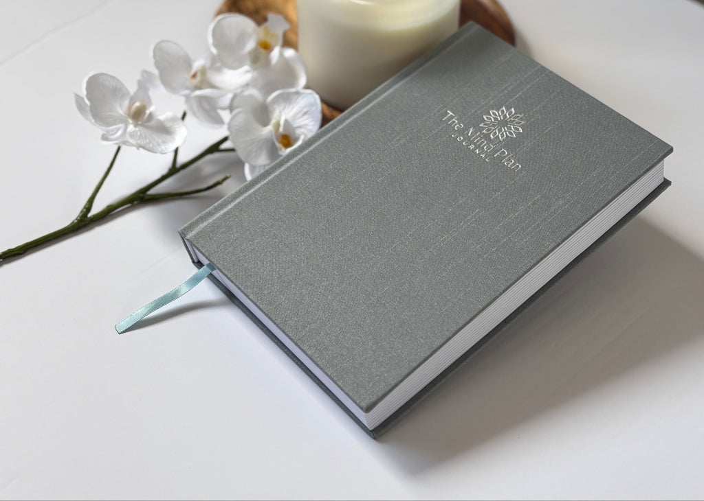 Cover of journal with candles and flower