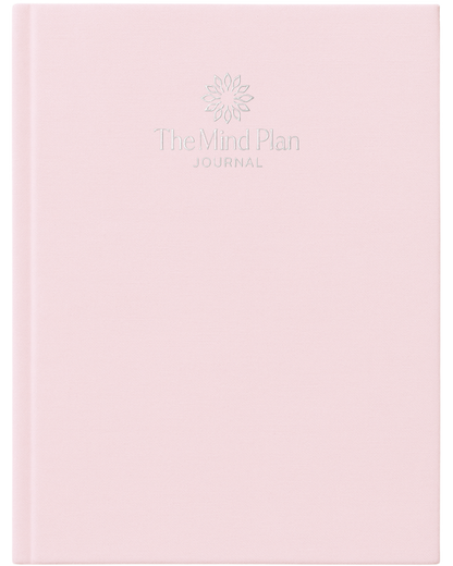Front cover of pink linen journal
